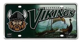 Rico Industries - Cleveland State Vikings - 12x6 Metal Automobile License Plate - Multi