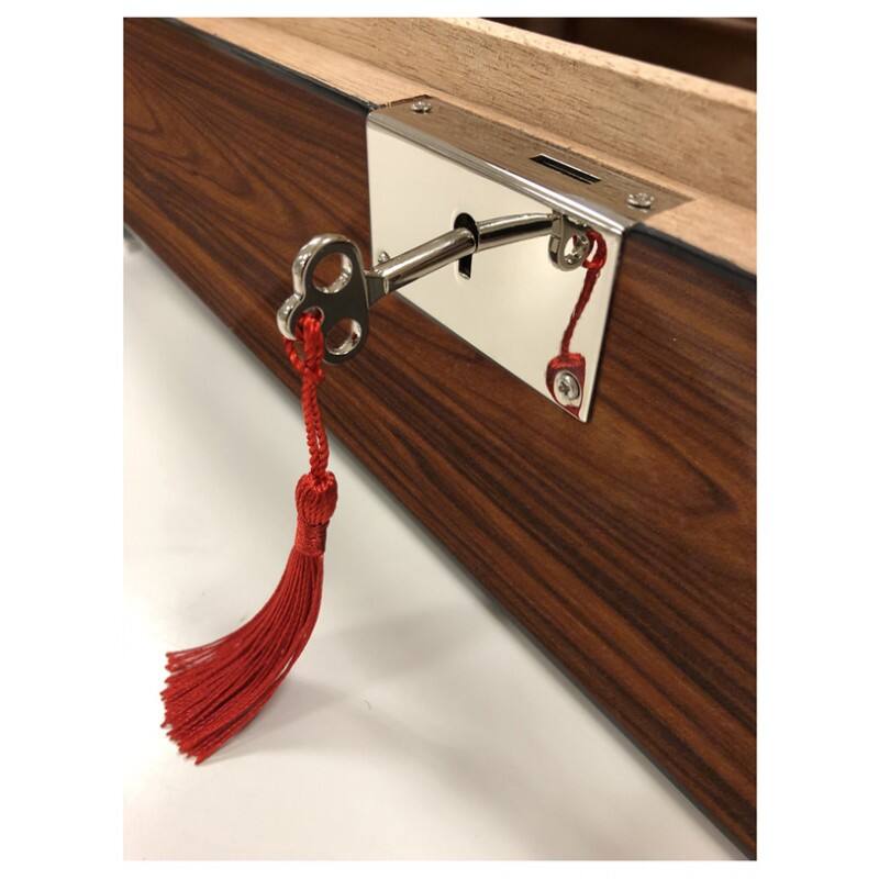 Back. Prestige - Salvador Cigar Humidor - Brazilian Rosewood Wood Finish.