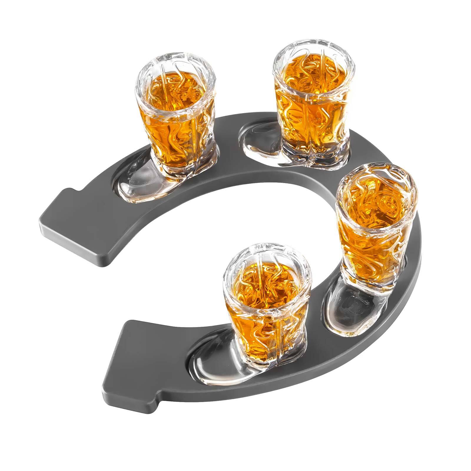 Alt View 7. Final Touch - Wild West Cowboy Boot Shotglass Set - Gray.