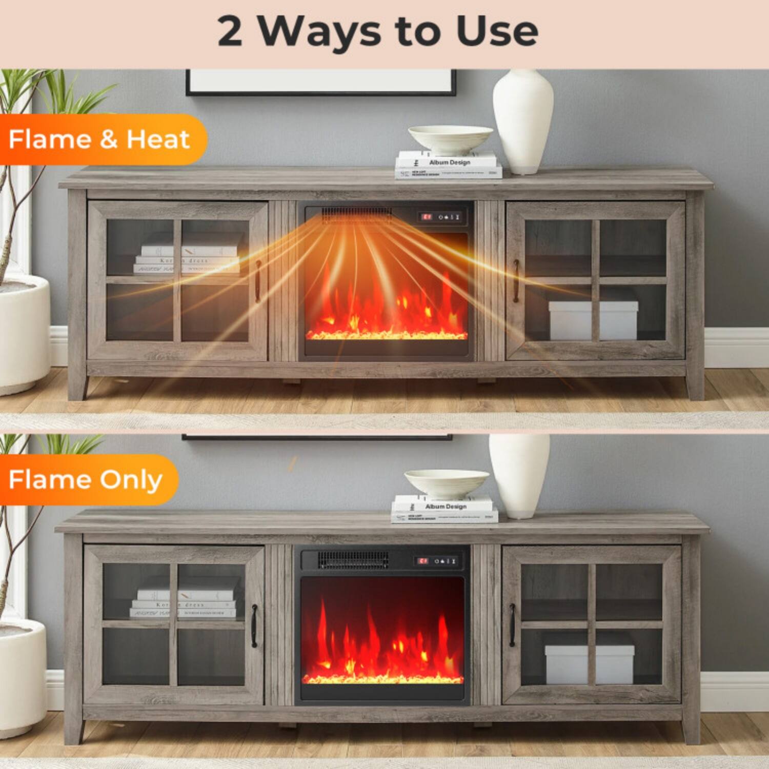 2 Ways to Use

Flame & Heat

Flame Only