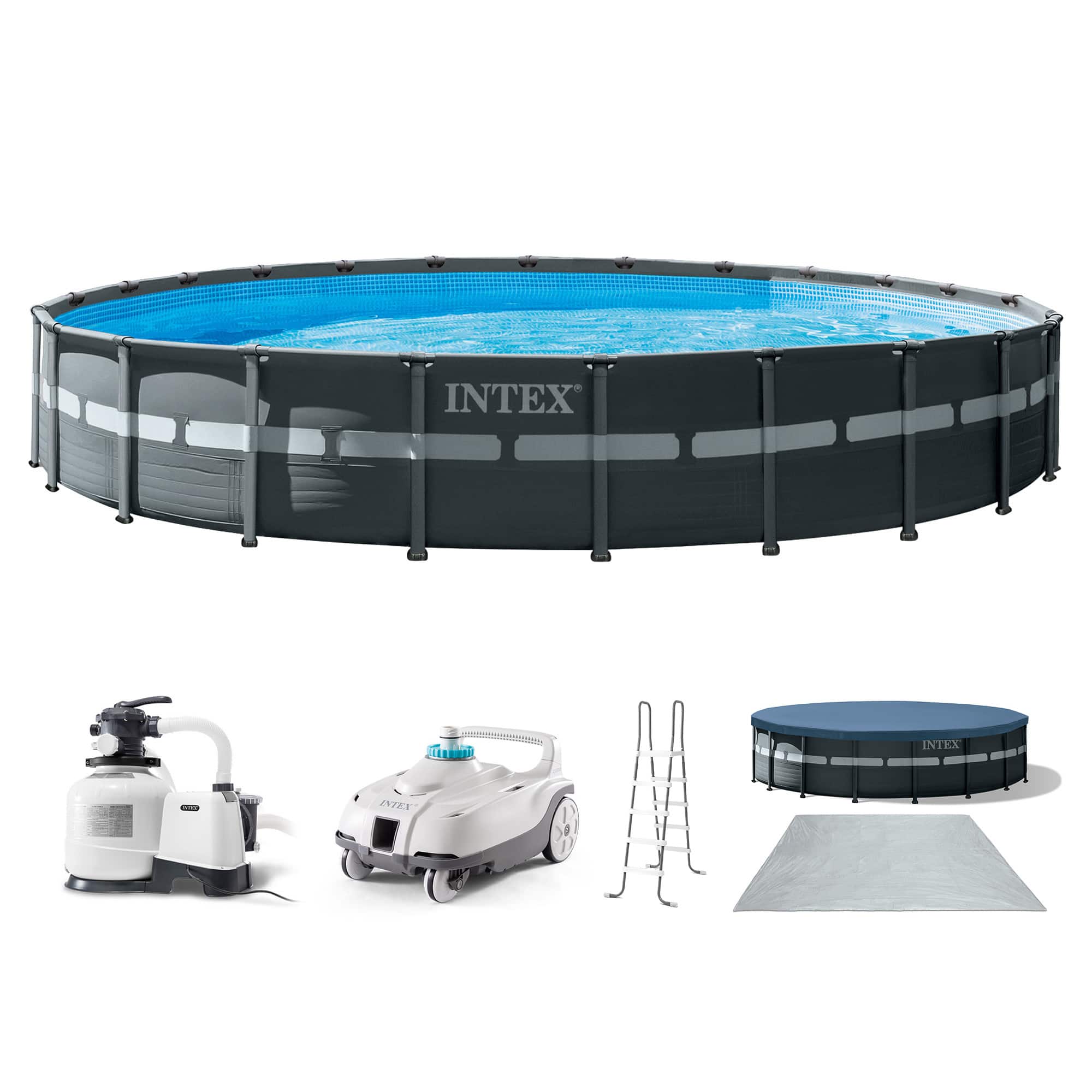 Intex - ZX100 Auto Pressure Side Pool Cleaner w/Ultra XTR Deluxe Swimming Pool Set - White price history on PriceWatchPro