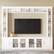 Angle. APRILSOUL - 4-Piece Modern Entertainment Center Wall Unit with Bookshelves All-in-1 Large TV Stand with Tempered Glass Door White - White.