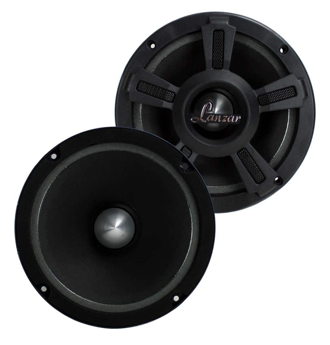 Lanzar - OPTI6MI 6.5" 1000W Car Mid bass Mid Range Audio Speakers PAIR - Black