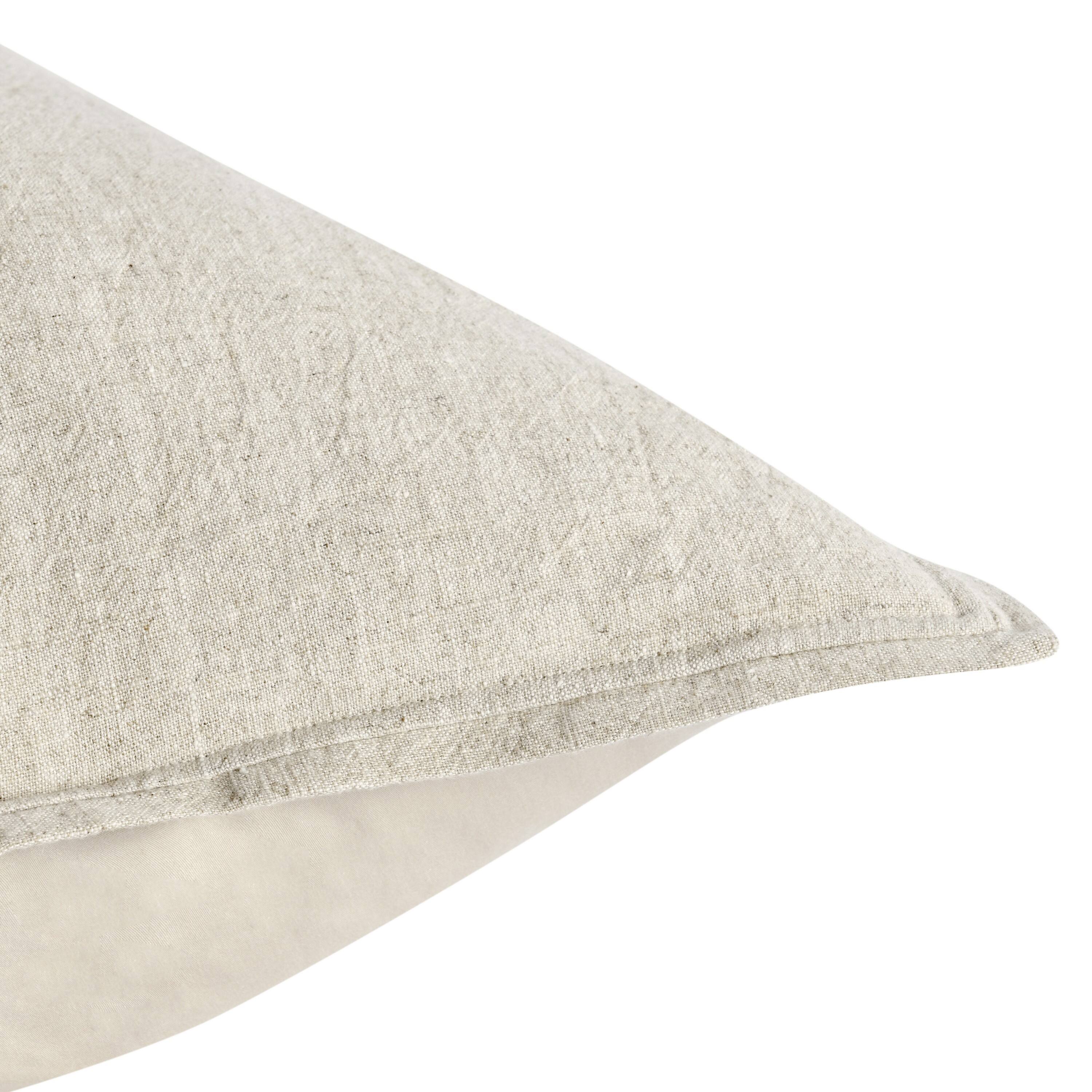 Left. Manhattan Lane - Doji 26 Inch Euro Pillow Sham, Natural  Cotton and Premium Linen - Brown.