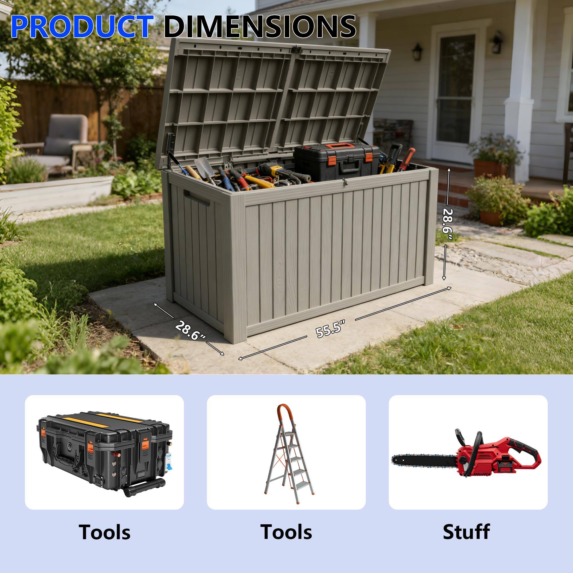 PRODUCT DIMENSIONS  
28.6" x 28.6" x 55.5"  

Tools  
Tools  
Stuff