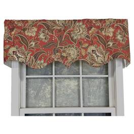 RLF Home - Valdosta Regal Style 3" Rod Pocket Valance 50" x 17" - Pompeii