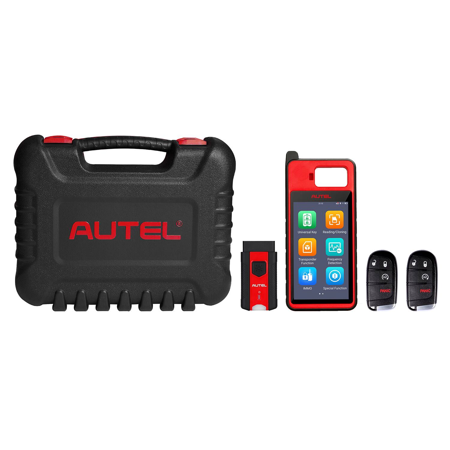 Autel- KM100 Advanced Key and Immobilizer Programming tablet with 2 programmable keys- Red