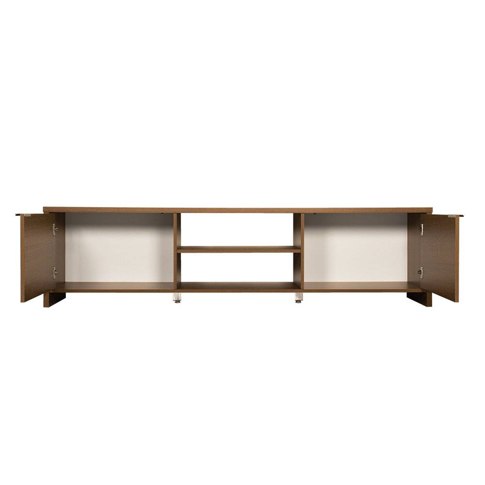 Back. Madesa - Madesa TV Stand Large Media Console with Cable Management 70"L Media Storage - Rustic - Rustic.