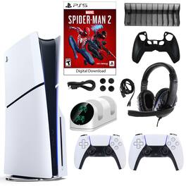 PS5 Spider Man 2 Console with Extra Dualsense Controller and Accessories Kit - PlayStation 5