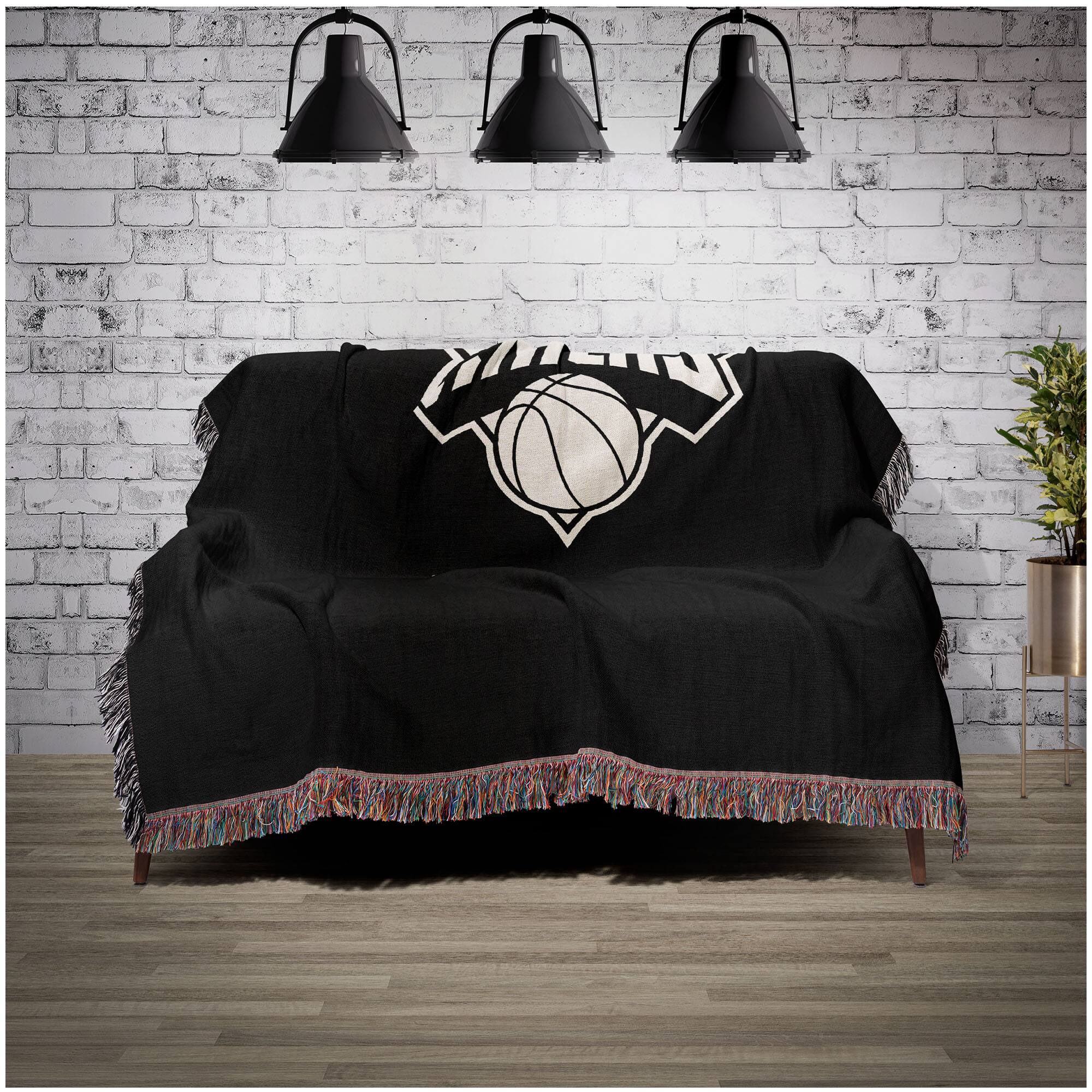 Alt View 1. Chad & Jake - New York Knicks Woven Blanket - Black.