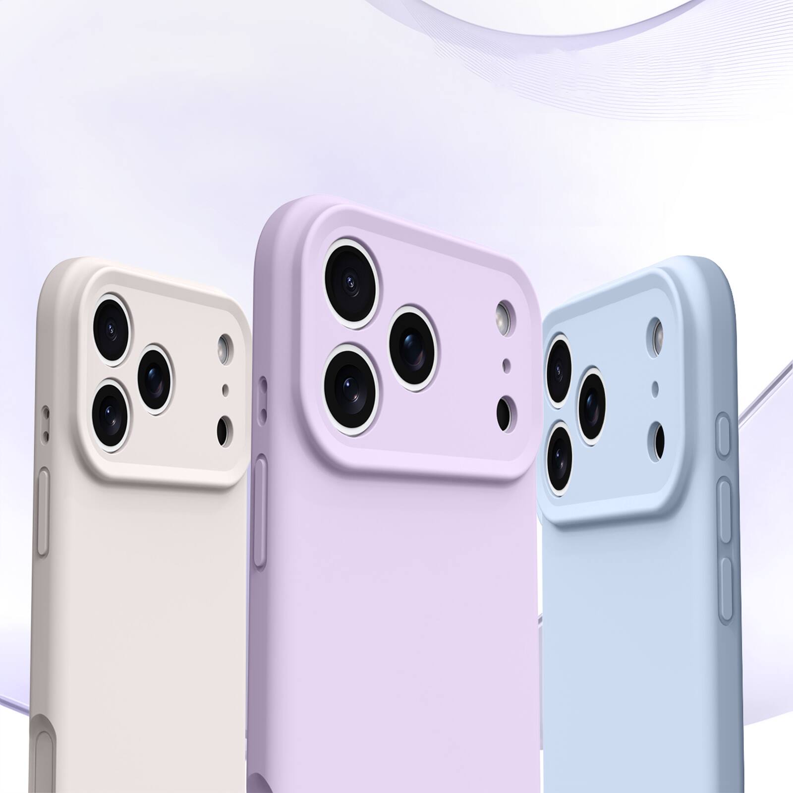 Angle. Dteck - Magnetic Soft Silicone Case for Apple iPhone 17 Pro, Shockproof TPU Protective Cover with Precision Camera Cutouts - Black.