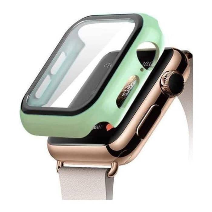 Entronix - Protective Case for Apple Watch Series 9/8/7, 45mm with Screen Protector - Green