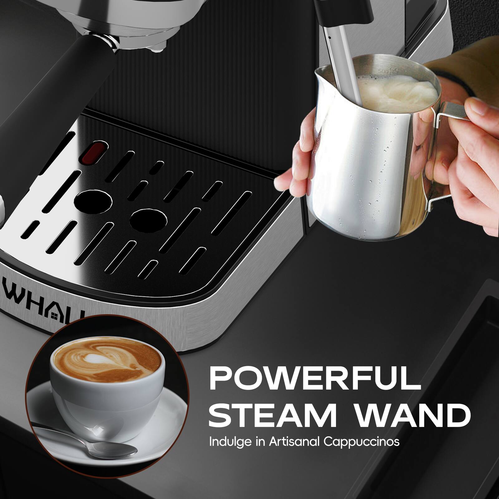 WHAL POWERFUL STEAM WAND Indulge in Artisanal Cappuccinos