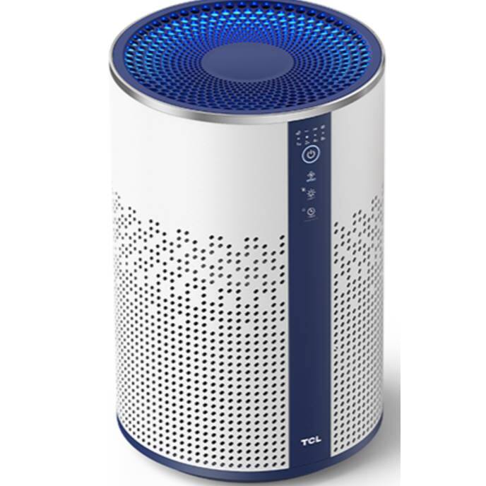 Left. TCL - Breeva A1 Air Purifier, Smart Wi-Fi,  Alexa  and Google Ready True H13 HEPA Air Filter (A1W15W) - White.