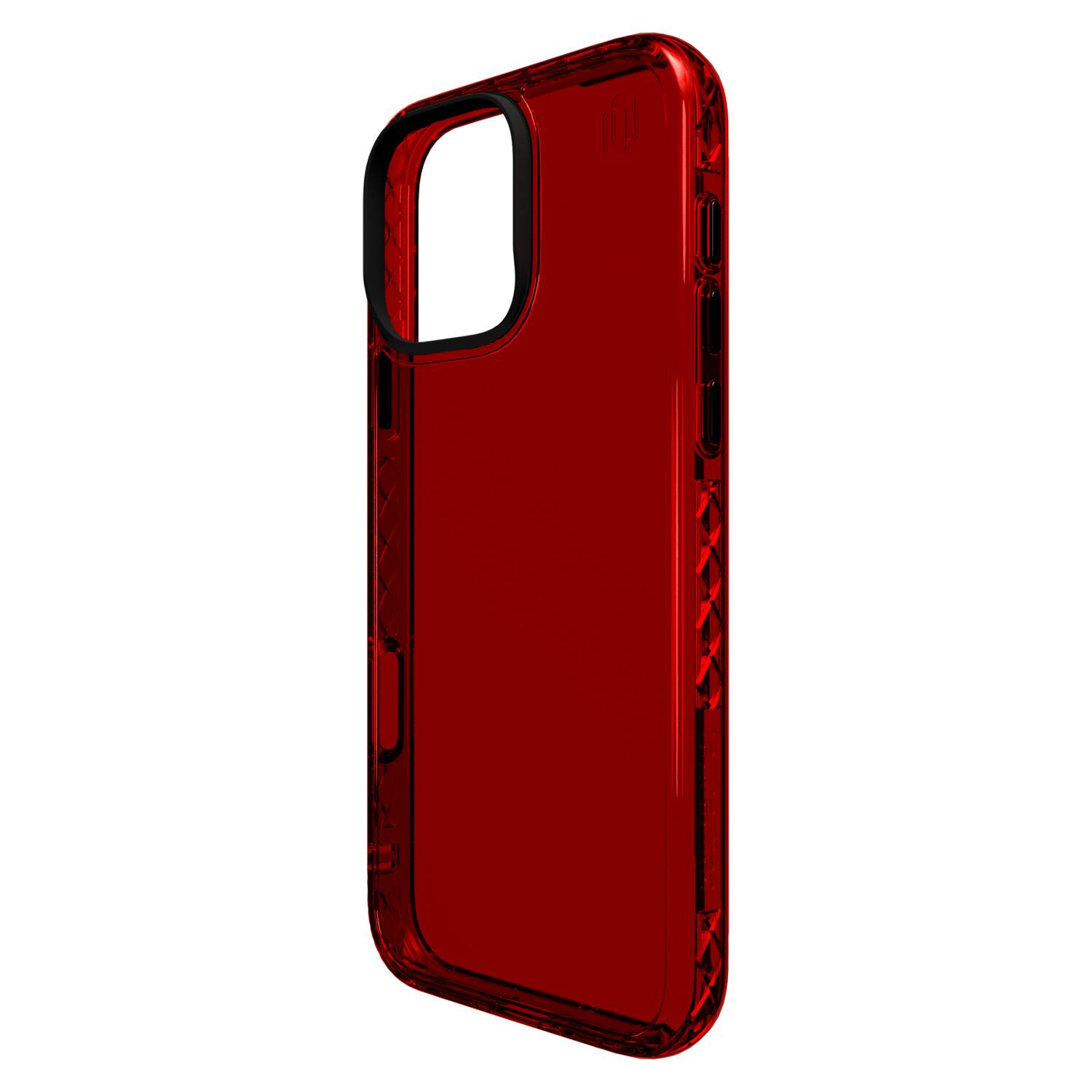 Left. Cellhelmet - Altitude X Series Case iPhone 16 Pro Max - Lava Red.