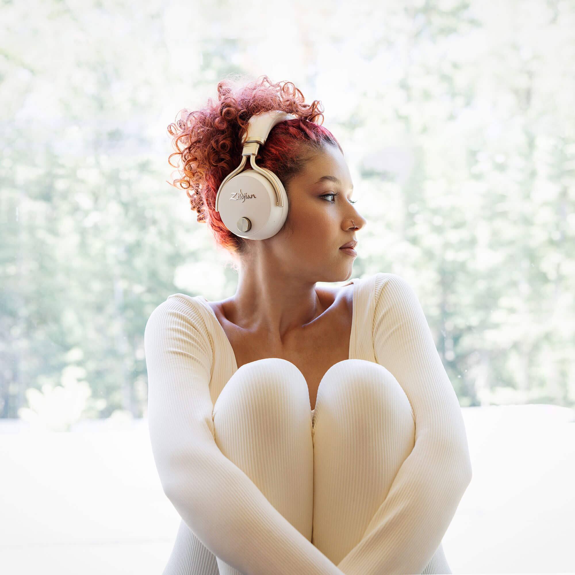 Alt View 6. Zildjian - ALCHEM-E Perfect Tune Headphones - Sandstorm.