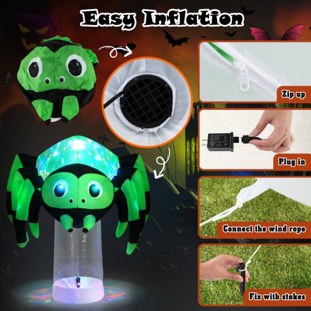 Easy Inflation

1. Zip up
2. Plug in
3. Connect the wind rope
4. Fix with stakes