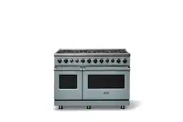 Viking - 48"W. 7.3 Cu. Ft. 7Series Self-Clean Dual Fuel 8 Burner Range-November Sky - November Sky