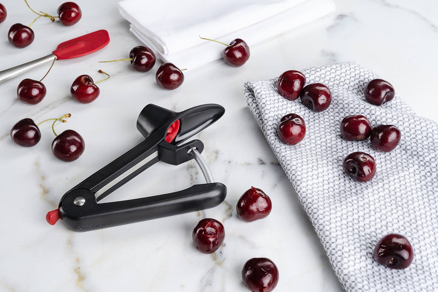 Alt View 3. Cuisipro - Cherry and Olive Pitter - Black.