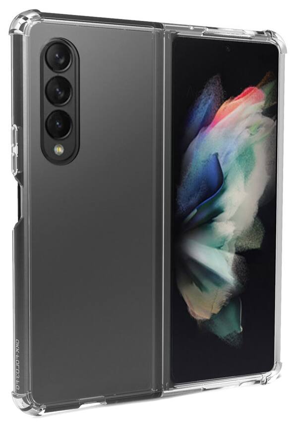 Alt View 5. Nakedcellphone - Clear Case for Samsung Galaxy Z Fold3 - Clear.