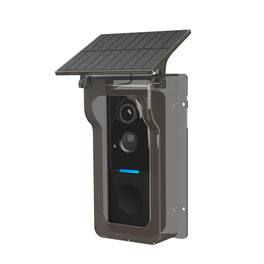 Cluzine - Solar Video Doorbell 720P Night Vision Two-Way Audio PIR Motion TF Card Record Tuya Waterproof