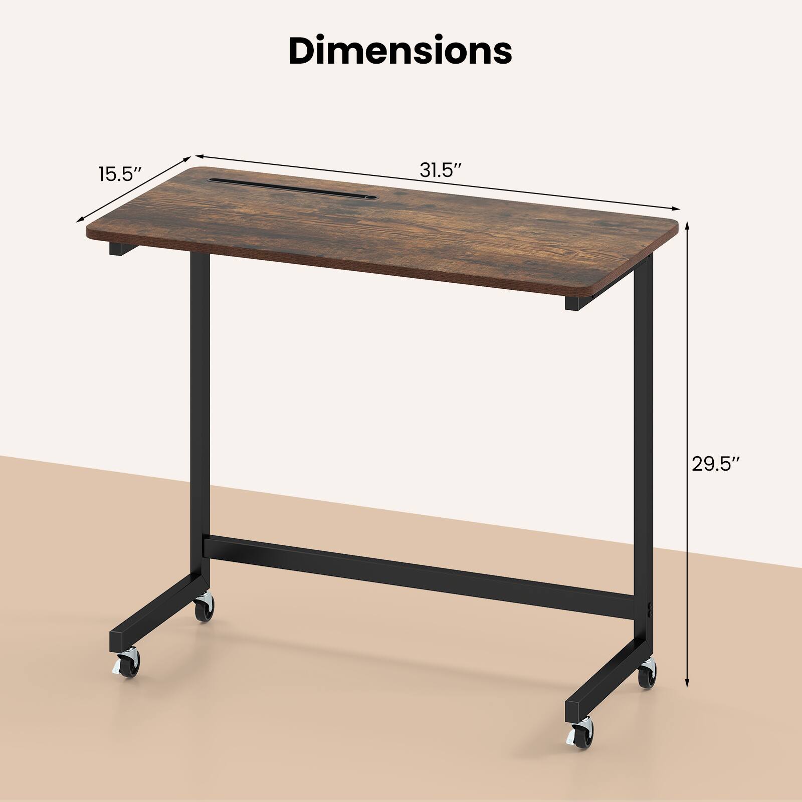 Dimensions: 15.5" x 31.5" x 29.5"