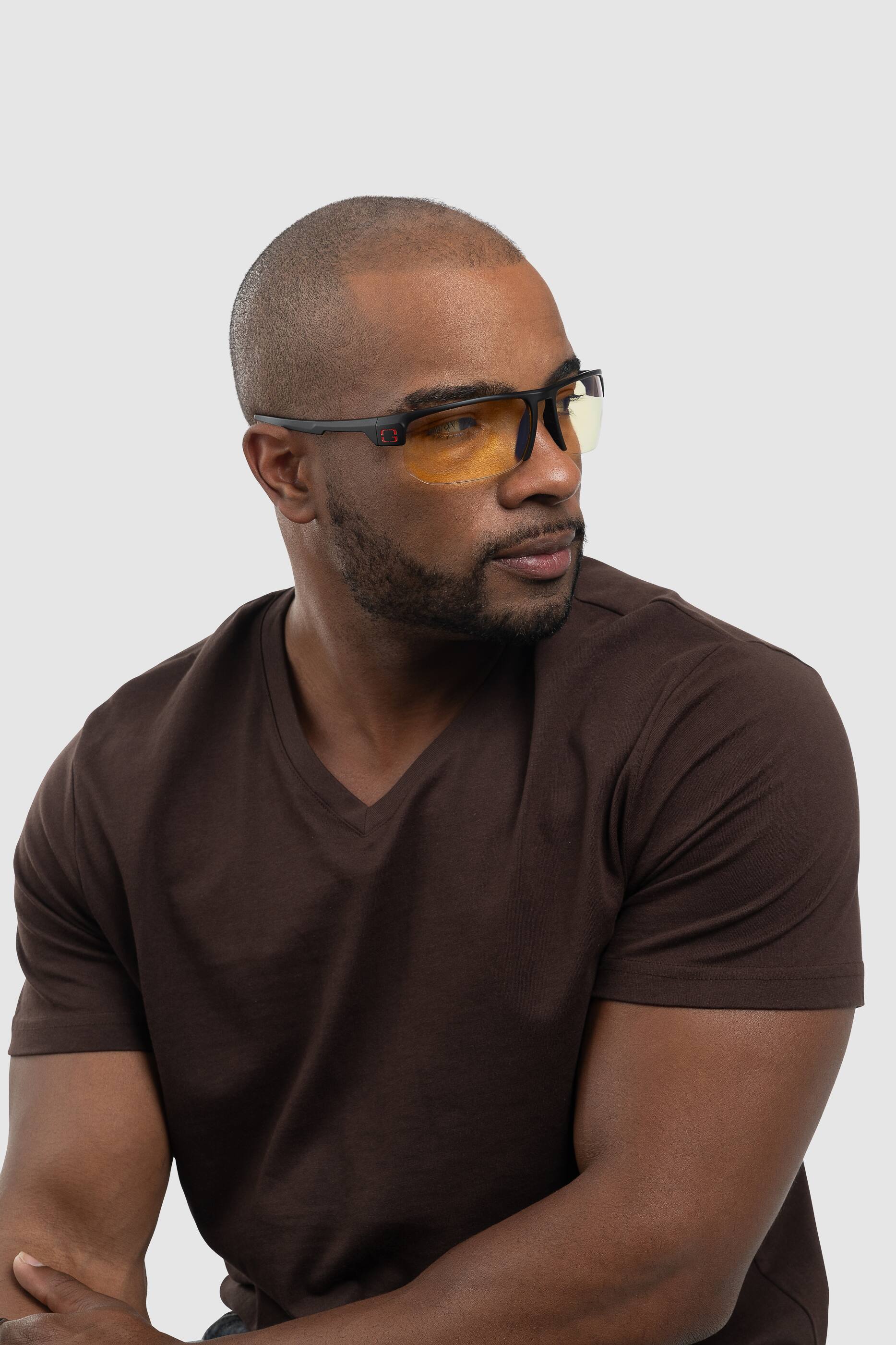 Alt View 1. GUNNAR - GUNNAR - Torpedo  Computer Glasses with Blue Light Reduction , Amber Lenses - Onyx.