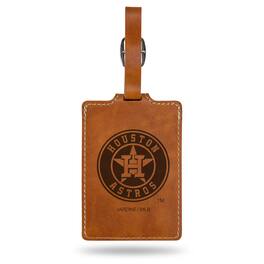Jardine - Houston Astros Ultra Suede Luggage Tag - Brown