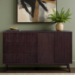 Teamson Home - Tremolo Sideboard with 3 Drawers and 2 Doors, Espresso - Black