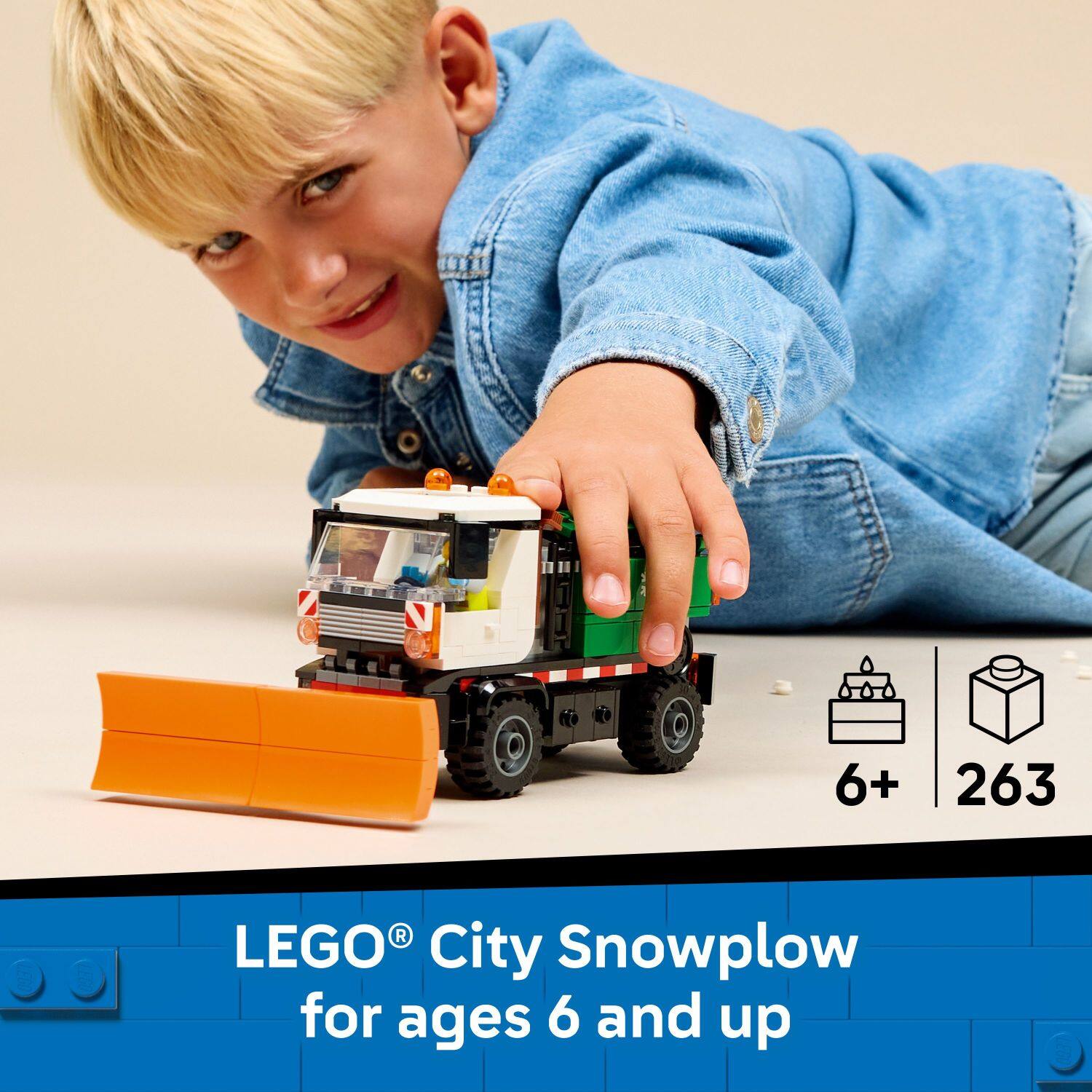 6+ 263 LEGO City Snowplow for ages 6 and up