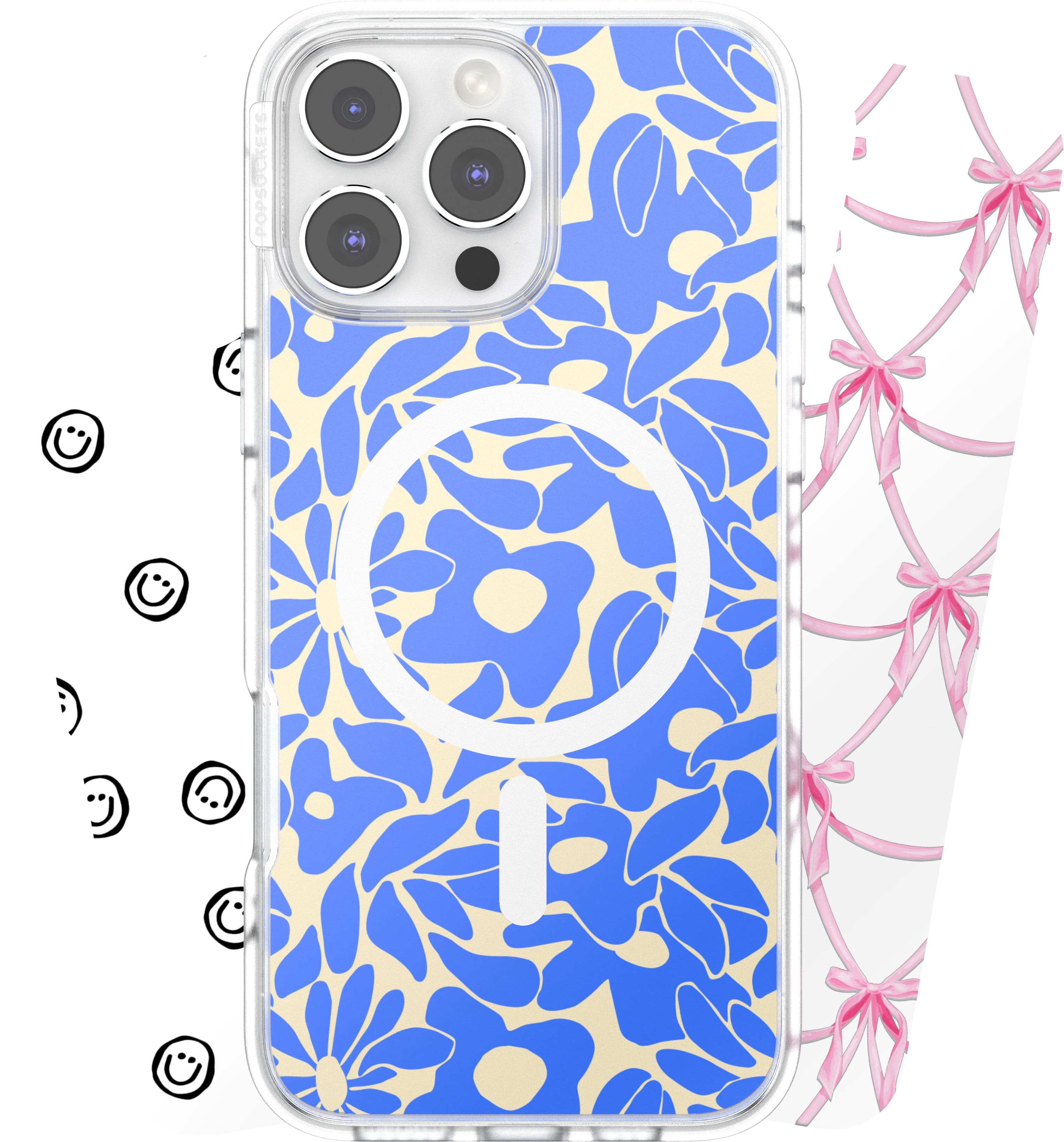 Front. PopSockets - Looks iPhone 16 Pro Max Swappable Graphic Case Inserts (3 per pack) - compatible w/ PopSockets PopCase only - Multi Bundle.