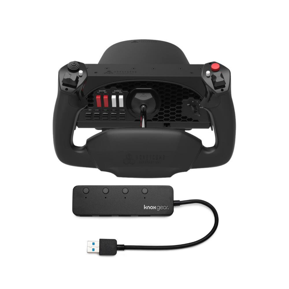 Honeycomb Aeronautical - Alpha Flight Controls Yoke and Switch Panel w/ USB Hub