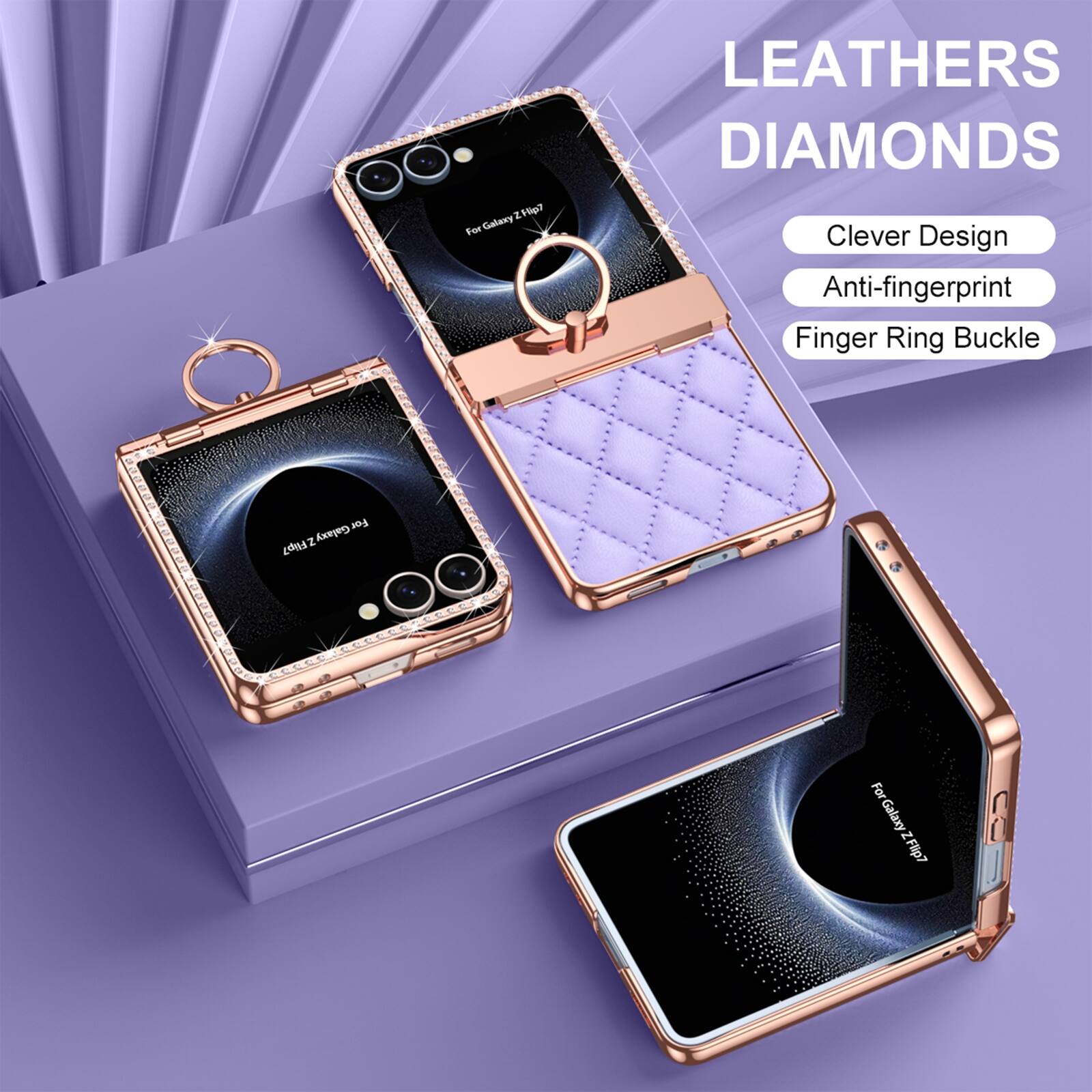 Galaxy Z Flip7 For Galaxy Z Flip7

LEATHERS DIAMONDS

Clever Design
Anti-fingerprint
Finger Ring Buckle