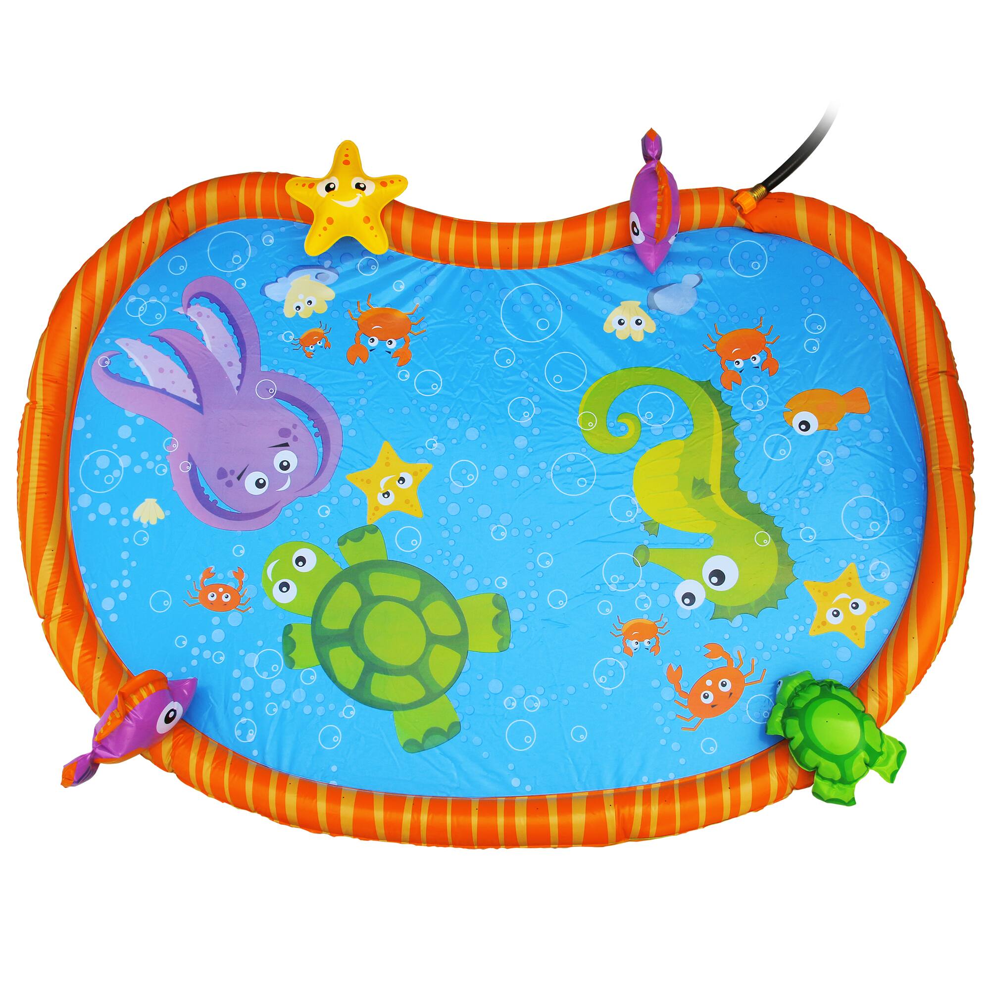 Left. Banzai - Banzai Jr. 58 Inch Sprinkle Friends Outdoor Water Play Mat.