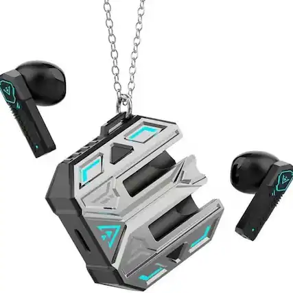Front. SKRAN - in-Ear Wireless Gaming Headset, Bluetooth Headset, Suitable for Game, Entertainment - Silvery.