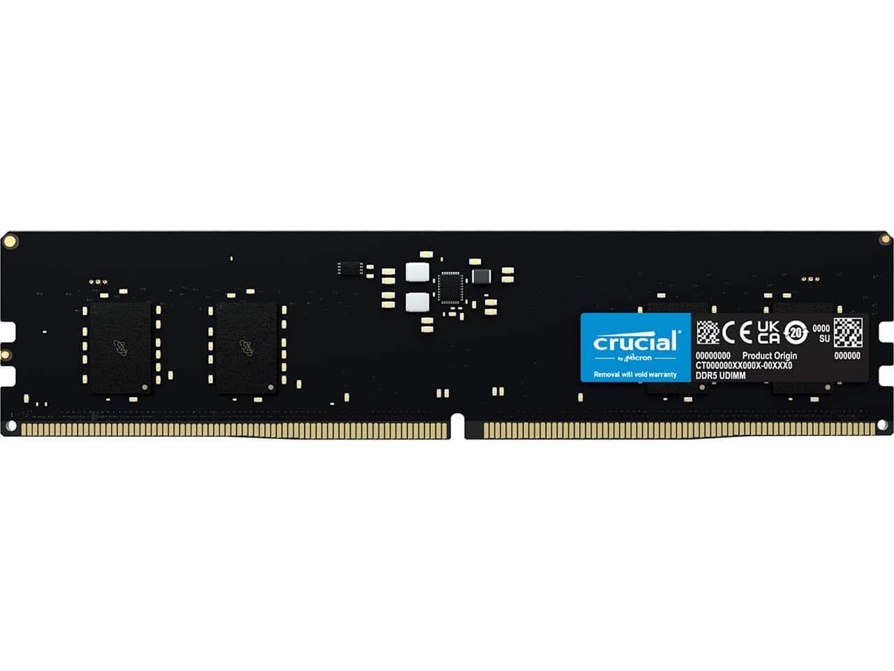 Crucial - 16GB DDR5 5600 (PC5 44800) Desktop Memory Model CT16G56C46U5 - Black