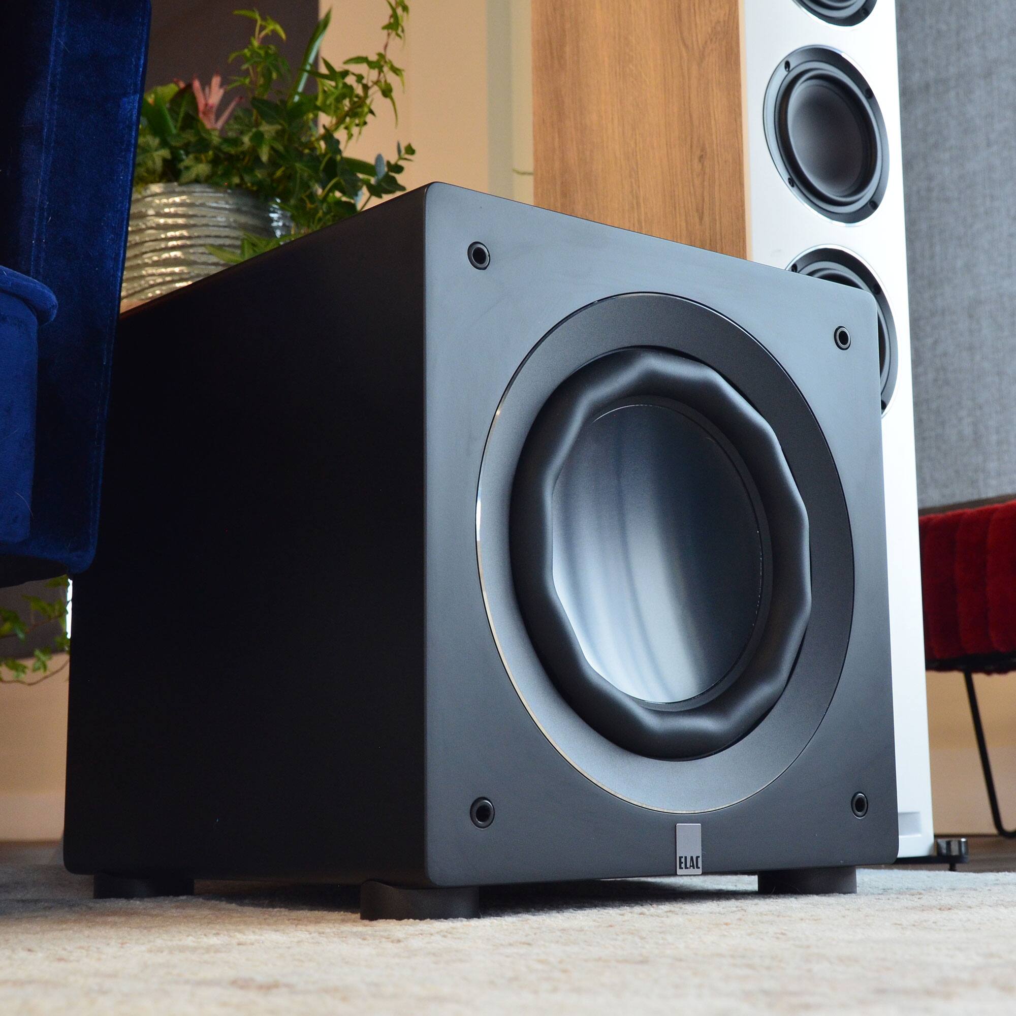 Alt View 4. ELAC - ELAC RS500 Varro Reference 10 Inch Smart Subwoofer - Each (Satin Black) - Black.