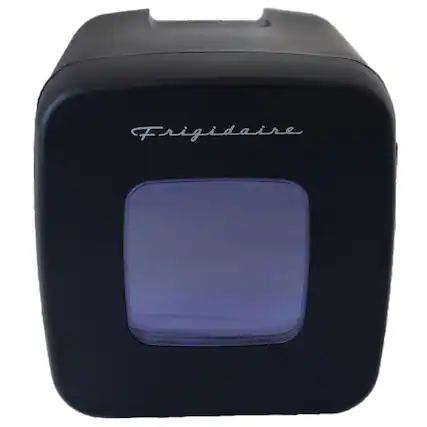 Front. Frigidaire - 12-Can Retro Personal Mini Fridge - Black.