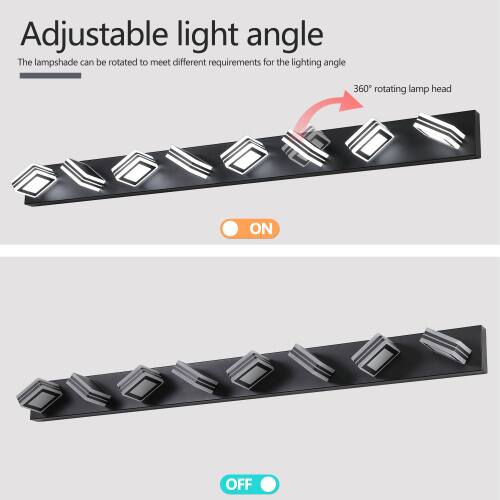 Adjustable light angle  
The lampshade can be rotated to meet different requirements for the lighting angle  
360° rotating lamp head  
ON  
OFF