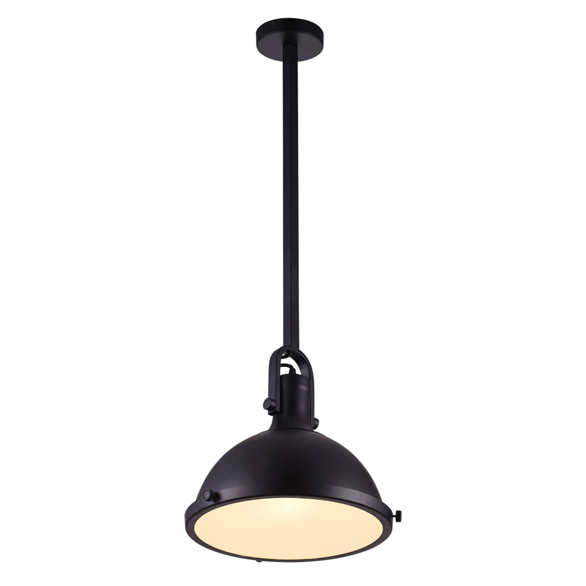 CWI Lighting - Strum 1 Light Down Pendant With Finish - Black