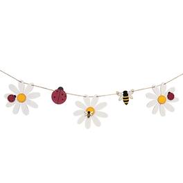 BreeBe - Daisy Bee & Ladybug Wooden Garland - Multicolor