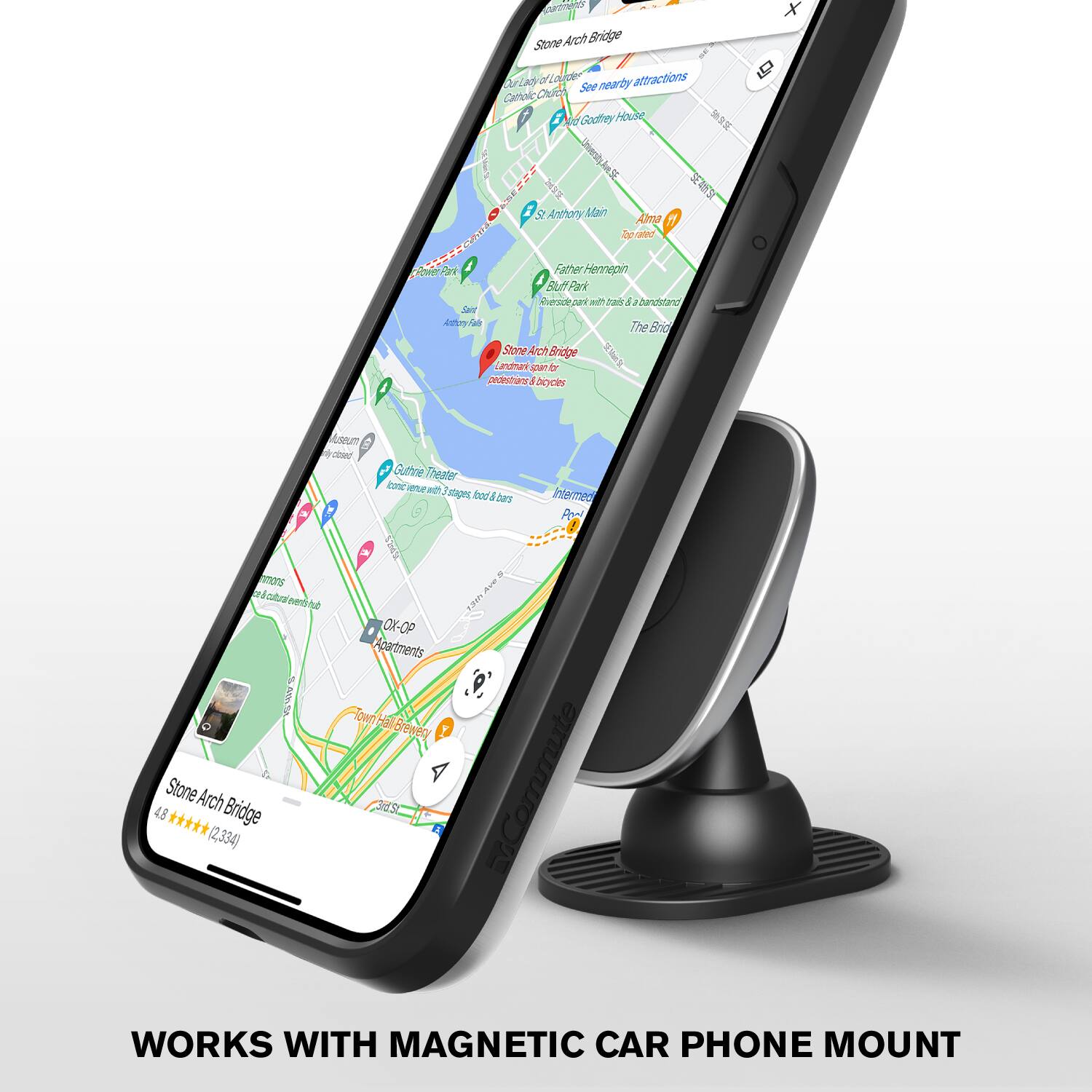 Stone Arch Bridge  
4.8 (2,334)  
See nearby attractions  
Cultural Theater  
Father Hennepin Bluff Park  
The Bridge for Bicycles  
OK-OP Apartments  
Town Hall Brewery  
WORKS WITH MAGNETIC CAR PHONE MOUNT