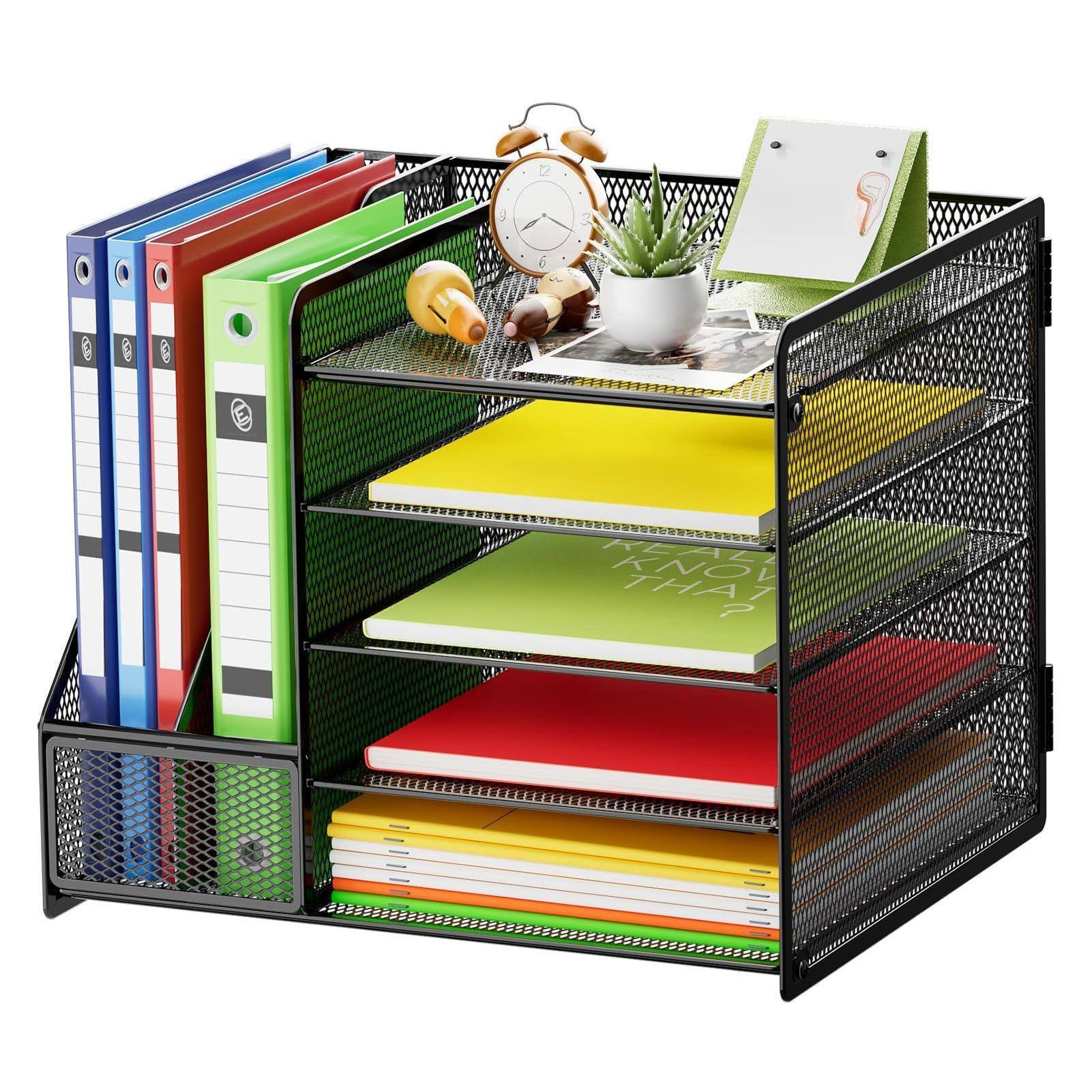 Desk Organizer with File Holder No Drawer