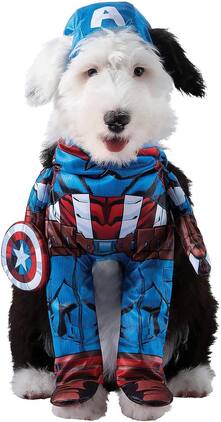 Marvel - Captain America Pet Costume | Medium - Blue