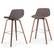 Front. Simpli Home - Randolph Bentwood Counter Height Stool (Set of 2) - Distressed Chocolate Brown.