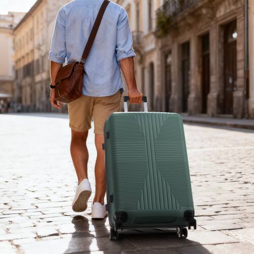 Alt View 9. Winado - 28" Hardshell Carry On Luggage with Spinner Wheels Lightweight PP Hardside Small Suitcase with Built-in Lock - Green.