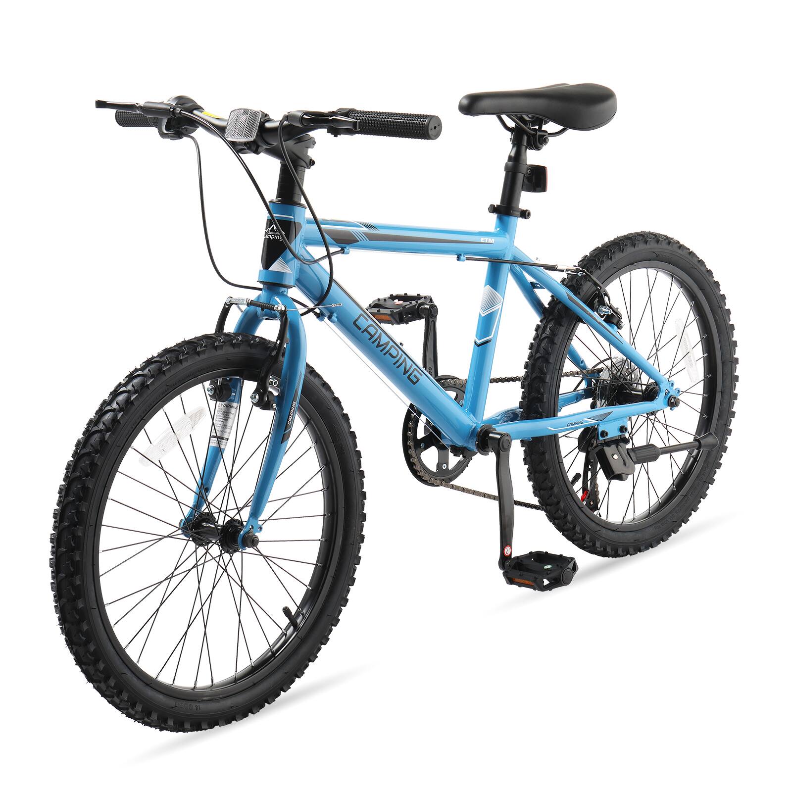 Alt View 1. Winado - 20 Inch Mountain Bike, 7-Speed Bicycle with Dual V-Brakes for Rider Height 45"-60",Dual Disc/V Brakes, Suspension Fork - Blue.