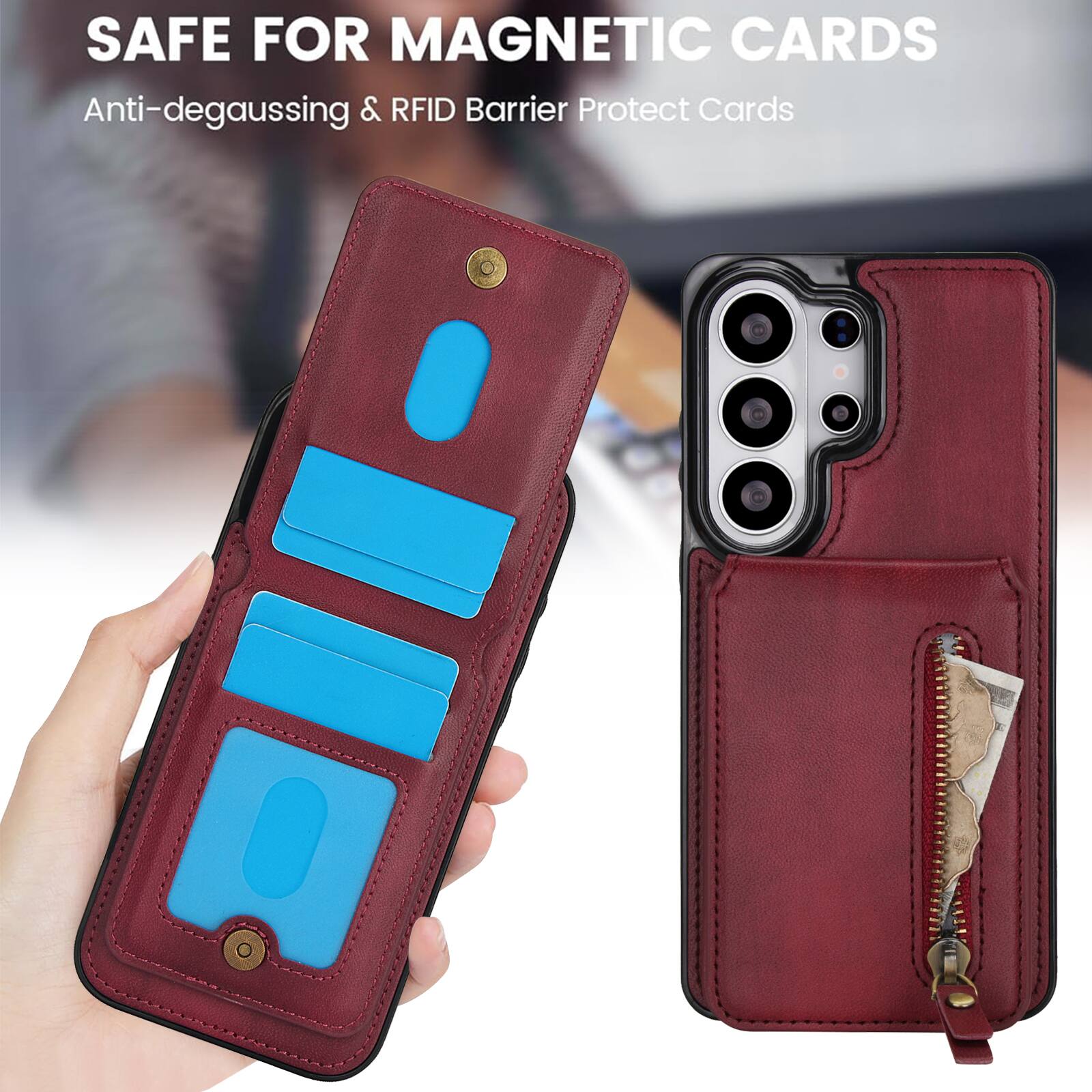 SAFE FOR MAGNETIC CARDS  
Anti-degaussing & RFID Barrier Protect Cards