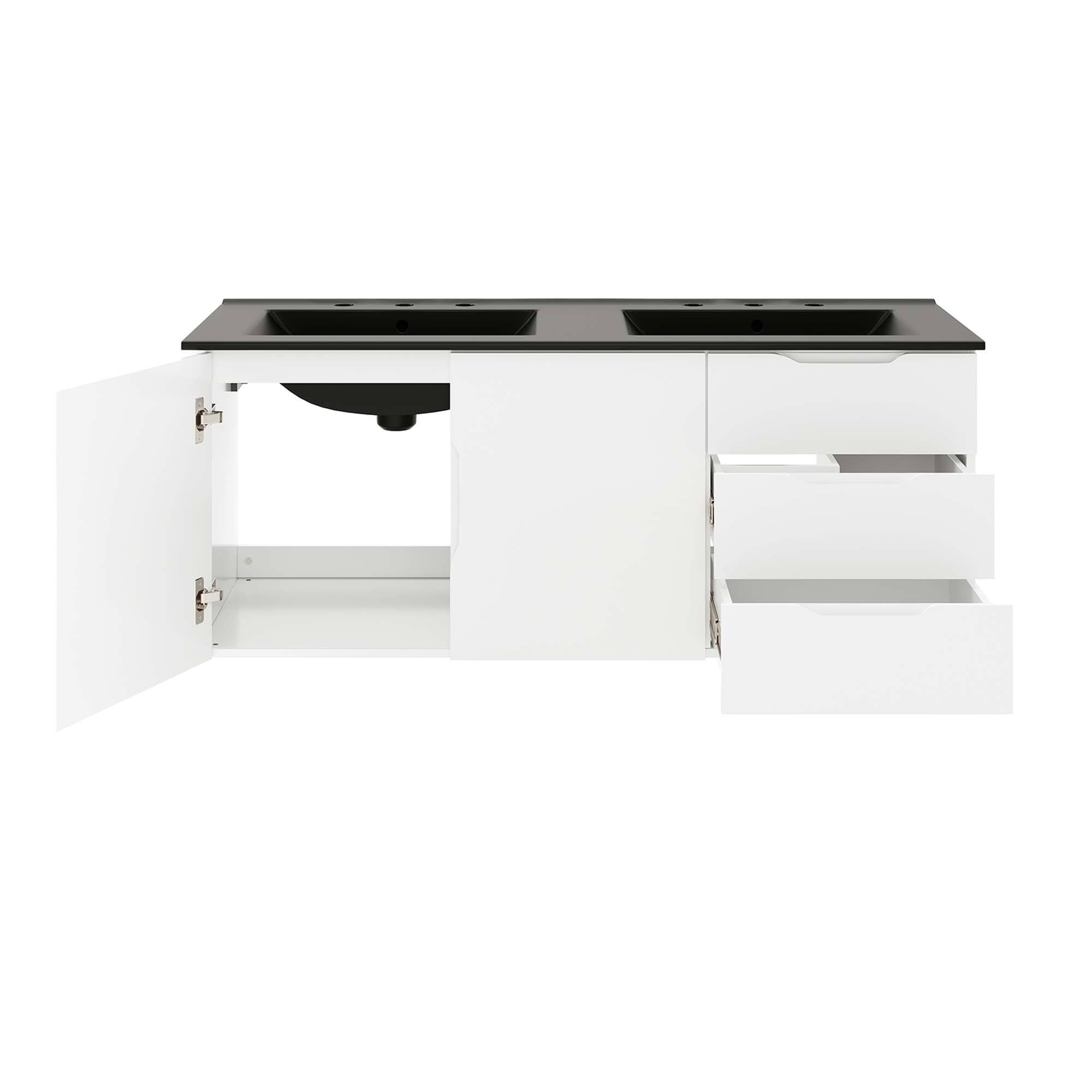 Alt View 2. Modway - Vitality Bathroom Vanity Basin Included by Modway - White Black.