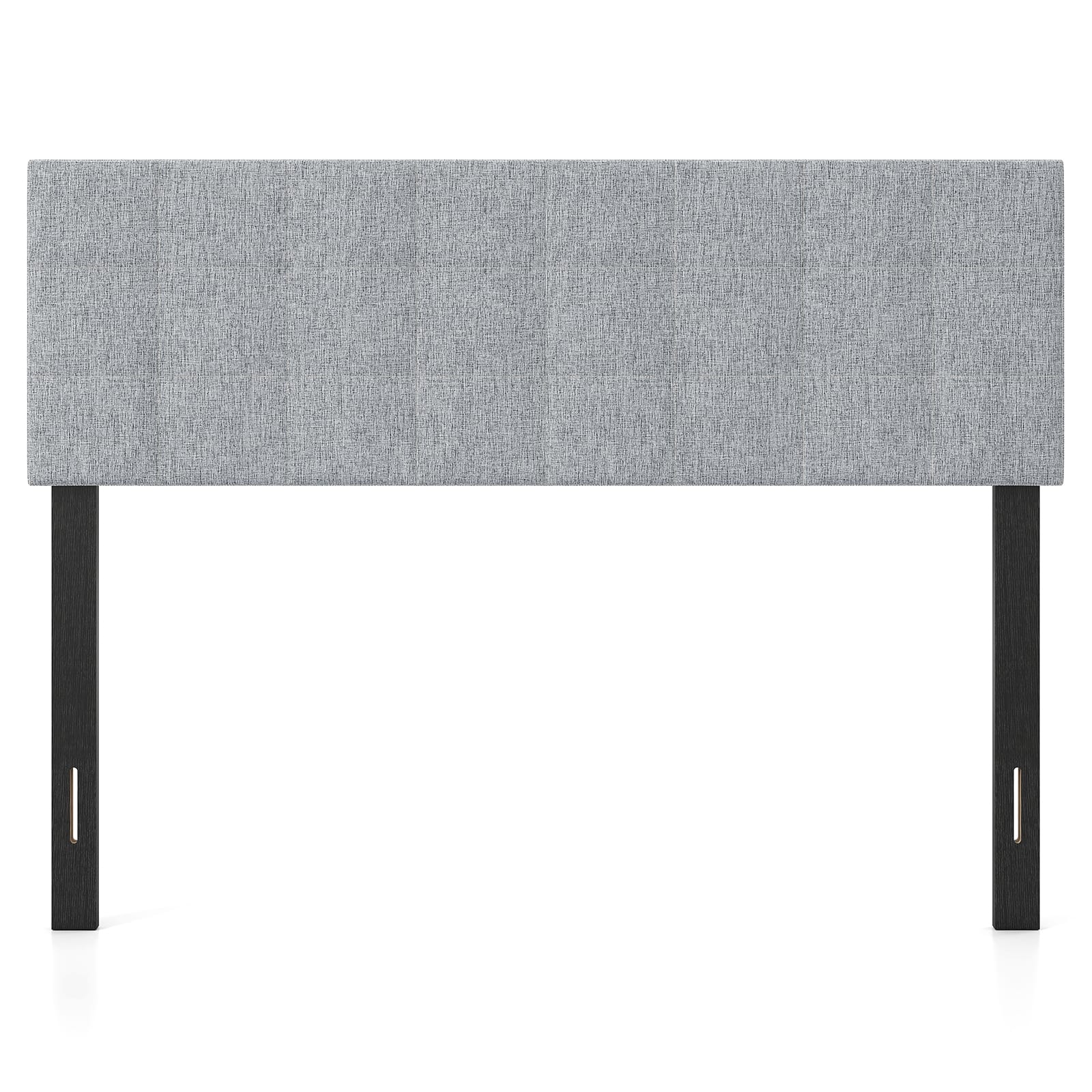 Gymax - Upholstered Headboard Queen/Full Size Quilted Grid Linen Fabric Bed Frame - Gray price history on PriceWatchPro